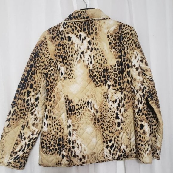 Dana Buchman Animal Leopard Cheetah Print Blazer Size XL - Picture 3 of 8